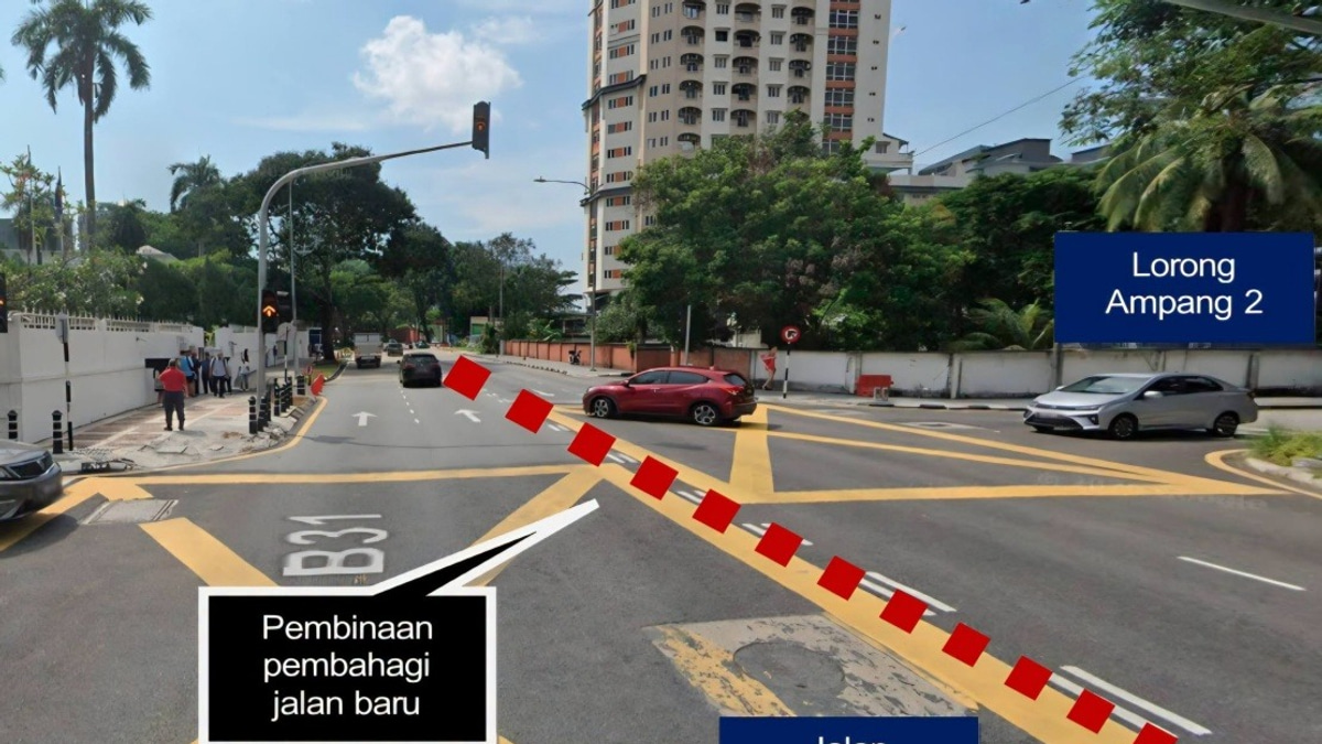 Two Jalan Ampang Traffic Lights to Close Permanently for Major Upgrade