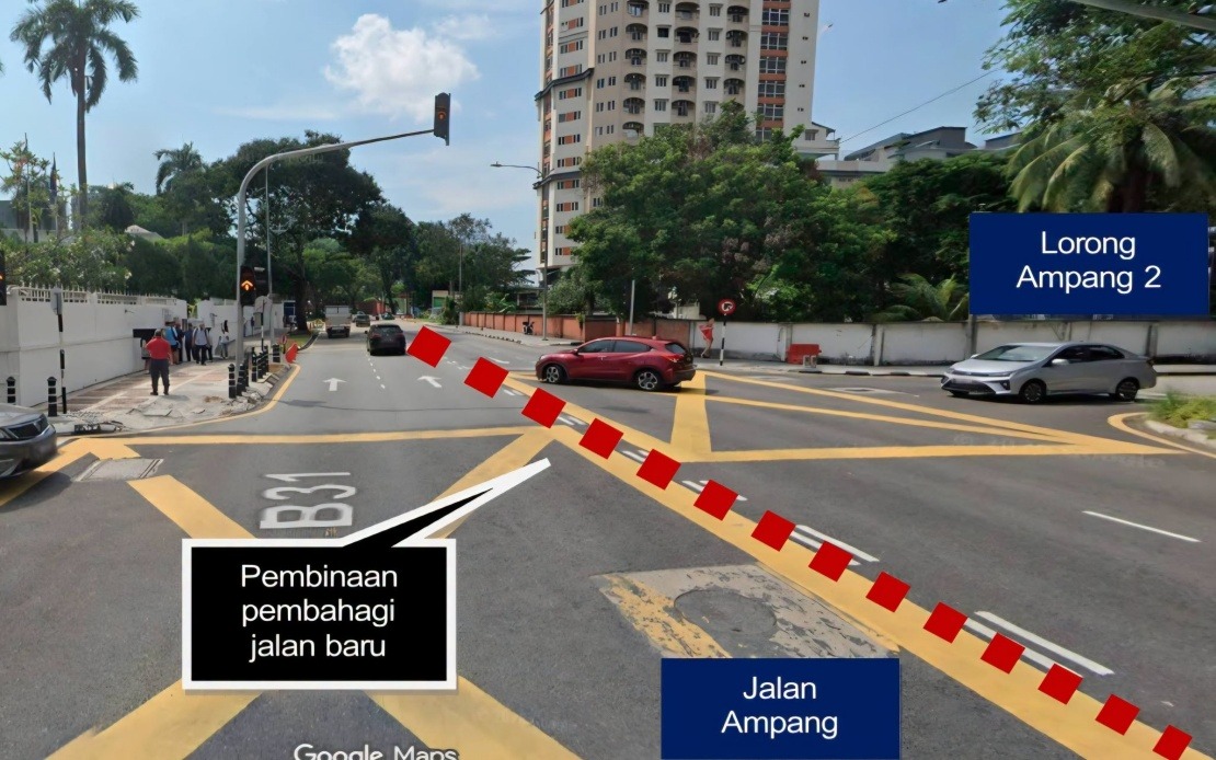 Two Jalan Ampang Traffic Lights to Close Permanently for Major Upgrade
