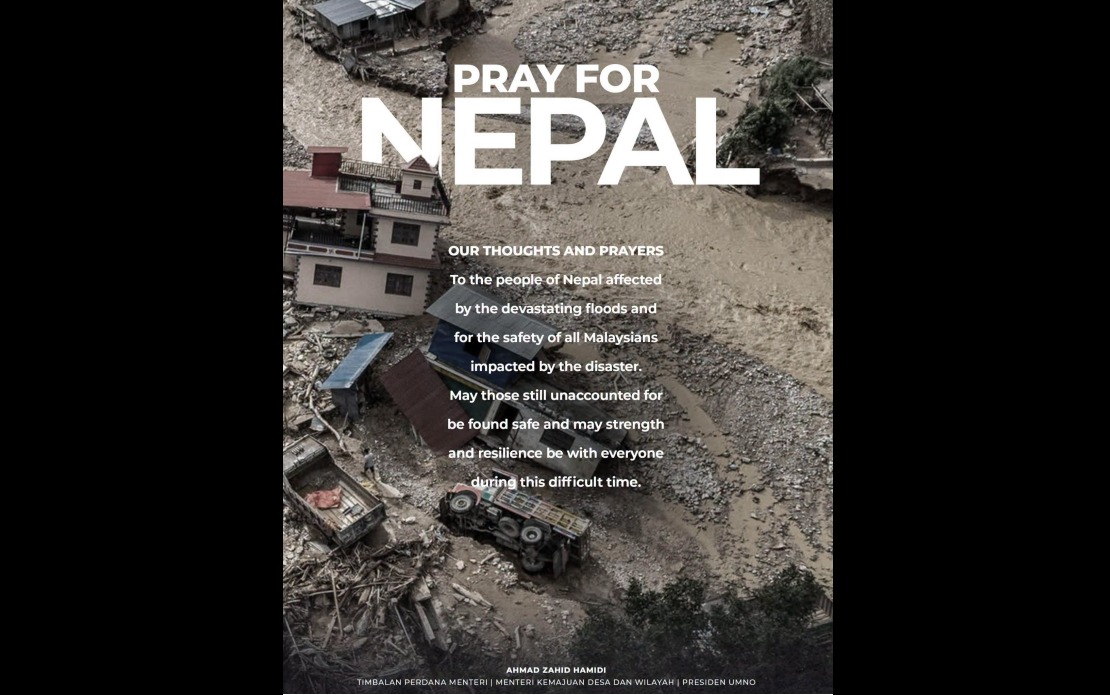 Ahmad Zahid Expresses Deep Concern Over Malaysian Safety in Nepal Floods Disaster