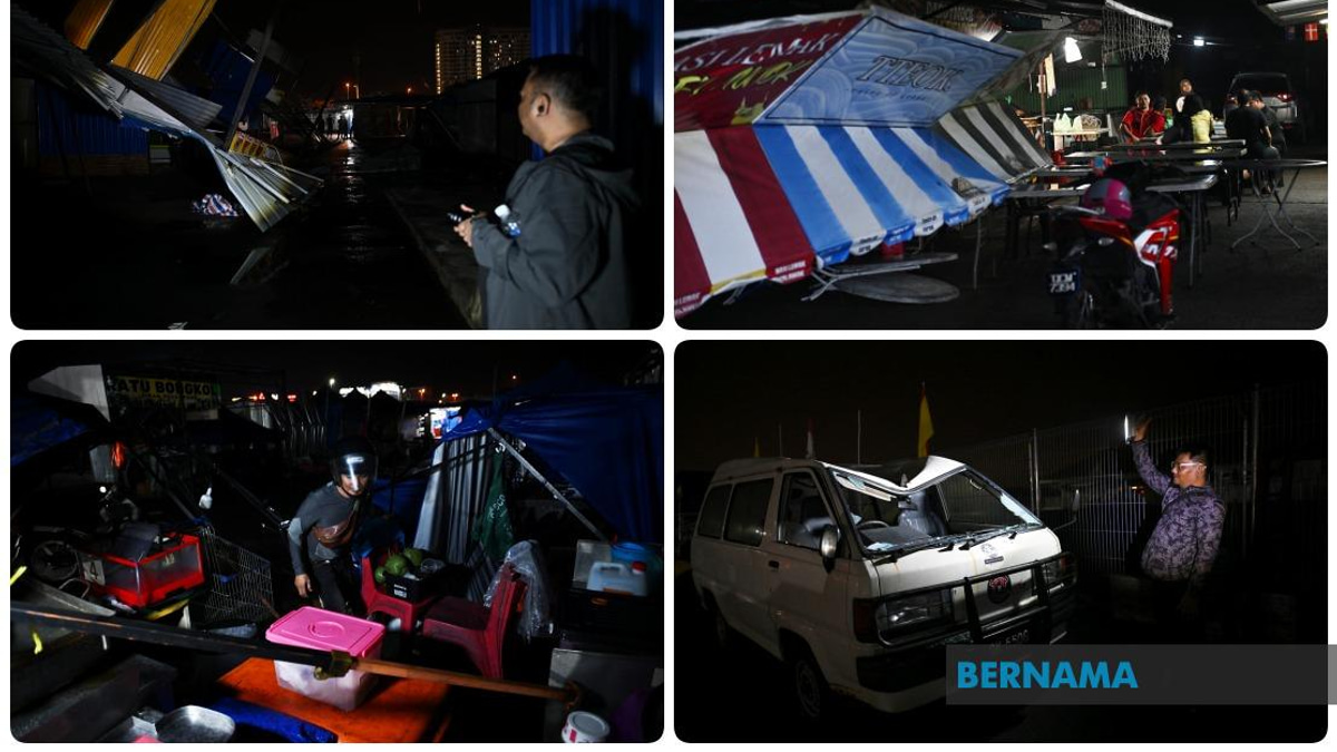 Severe Storm Devastates Kuching Night Market, Closing Metrocity 2
