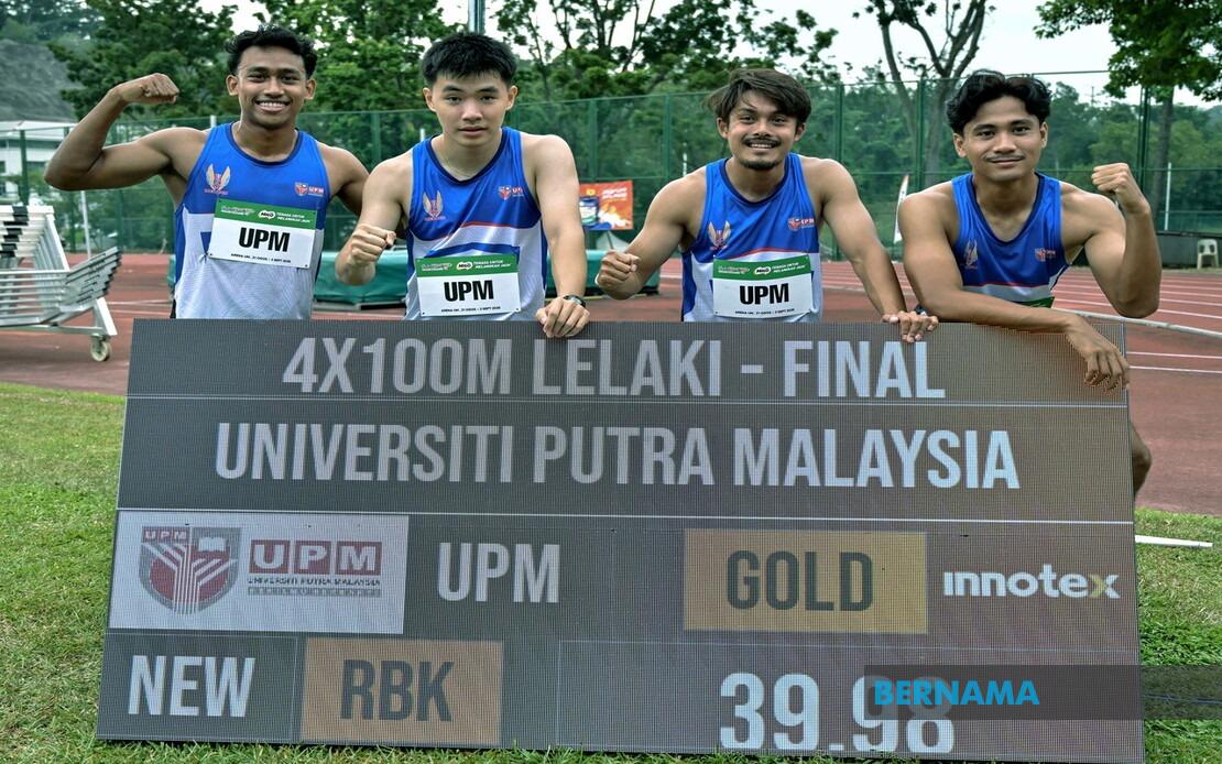 Aliff Iman Anchors UPM to Historic 4x100m Gold, Smashes SUKIPT Record