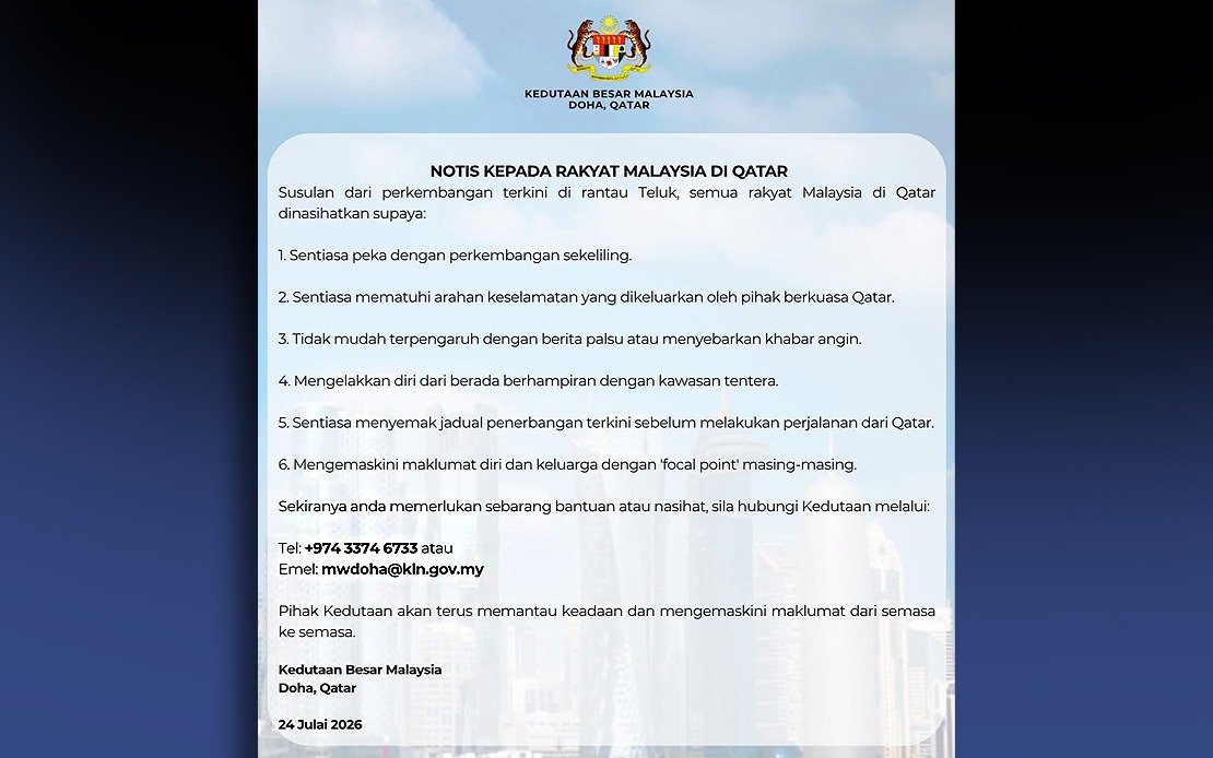 Malaysia Urges Citizens in Qatar to Heed Security Warnings Amid Gulf Tensions