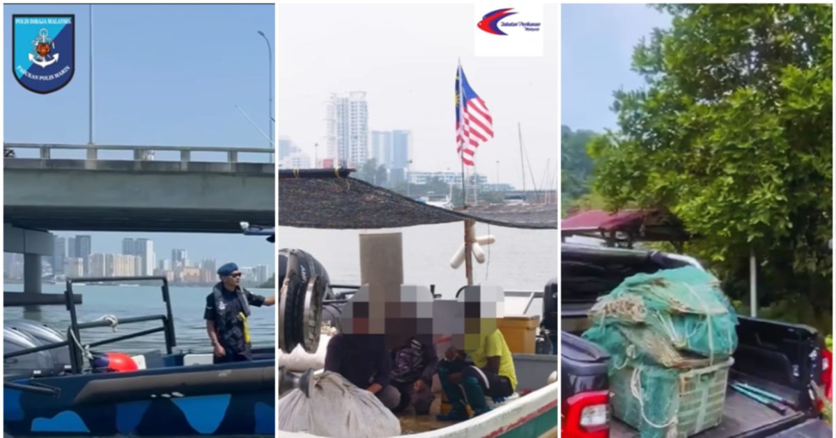 Three arrested as authorities seize RM75,360 in illegal fishing equipment off Penang coast