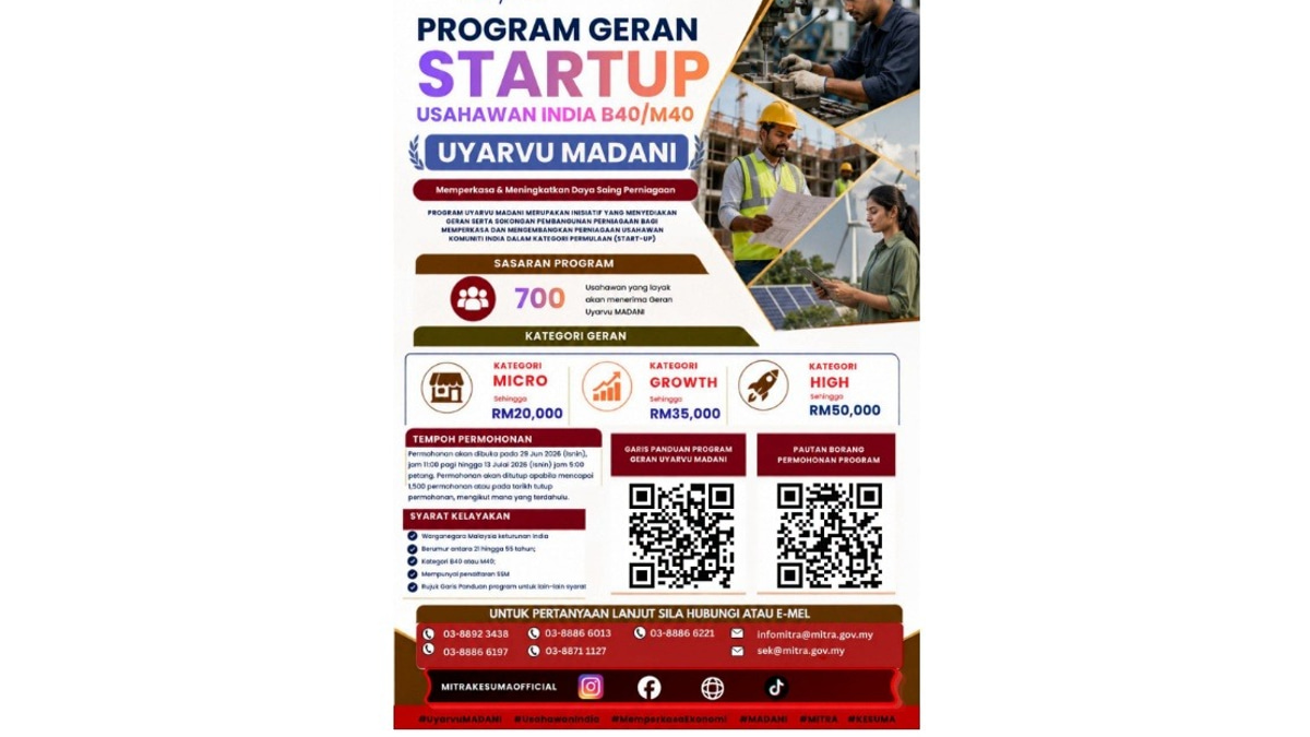 Uyarvu MADANI Grant Programme Opens To Indian Community Entrepreneurs