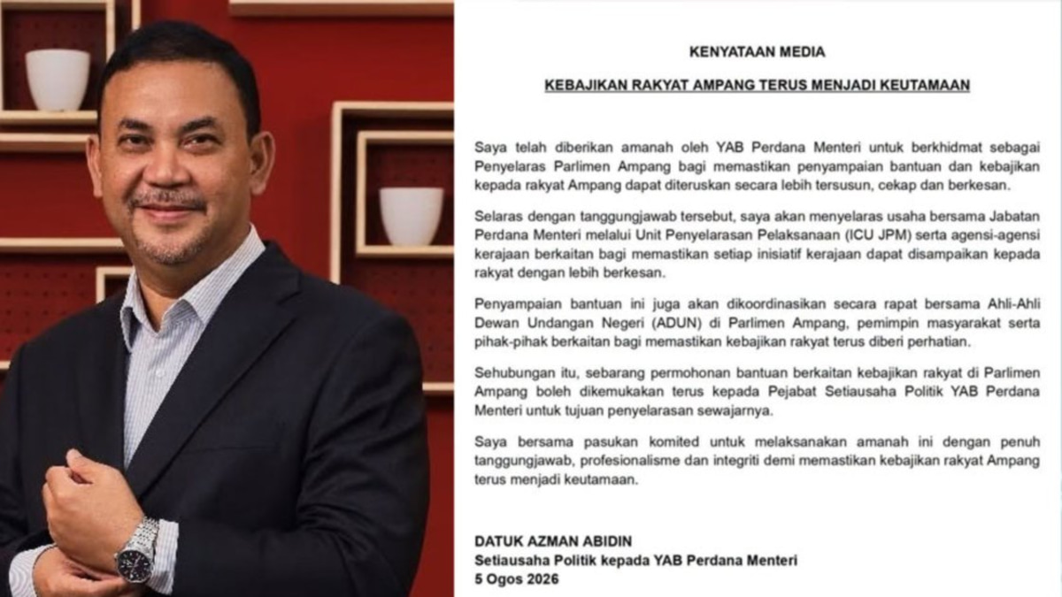 Anwar's Political Secretary Appointed as Ampang Coordinator as PKR MP Loses Fund Access