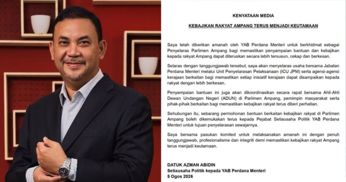 Anwar's Political Secretary Appointed as Ampang Coordinator as PKR MP Loses Fund Access