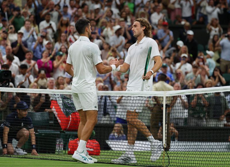 Djokovic dominates Tsitsipas to advance at Wimbledon, eyes eighth title