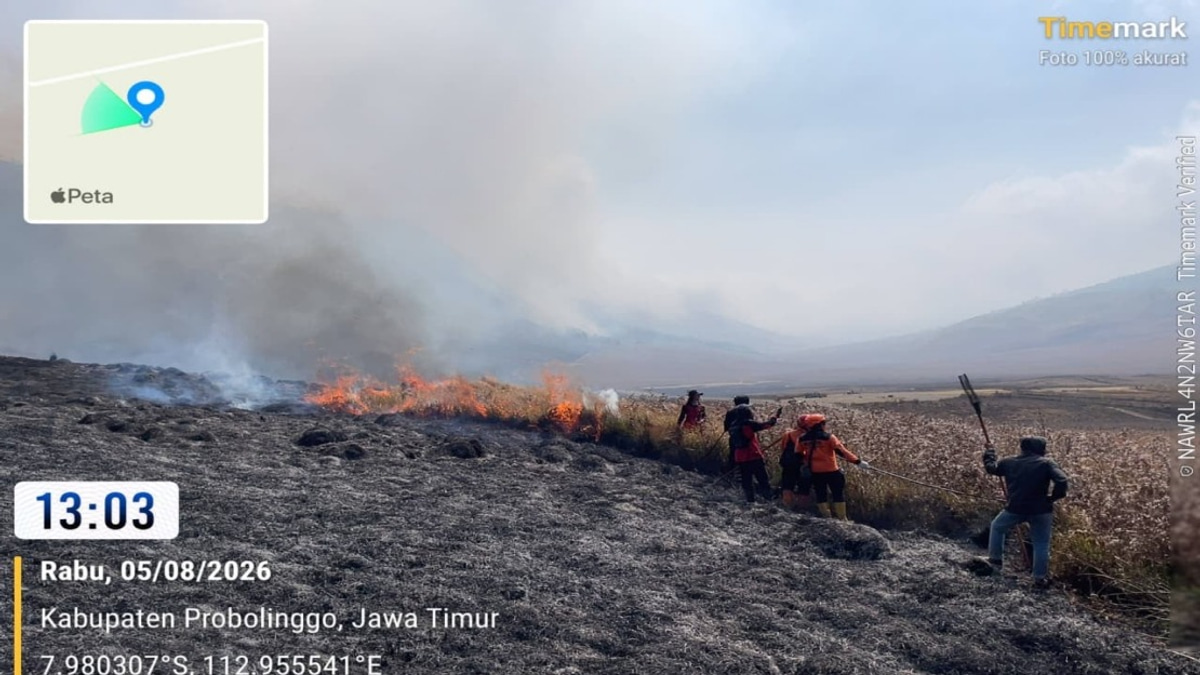 Indonesia Deploys Helicopters to Combat Mount Bromo Wildfire Spreading Across East Java
