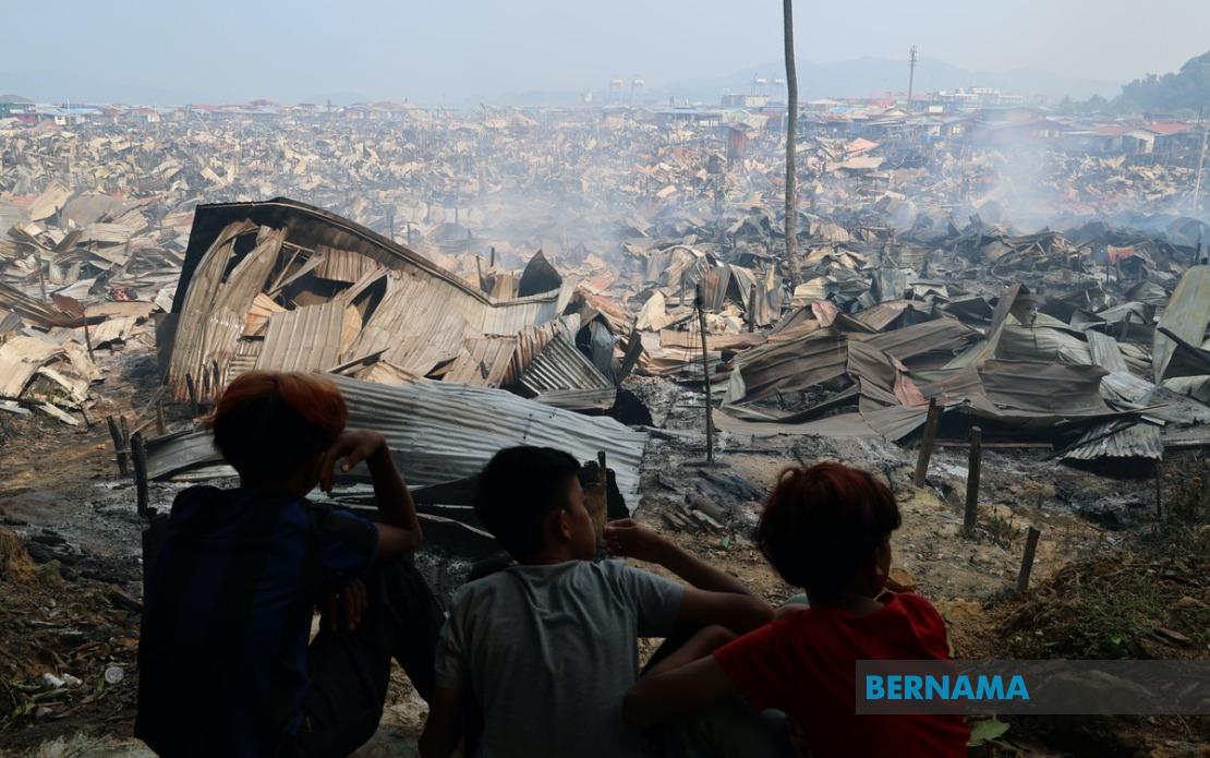 Sabah Government Allocates RM3,000 Aid Per Household for Kampung Lok Buta Fire Victims