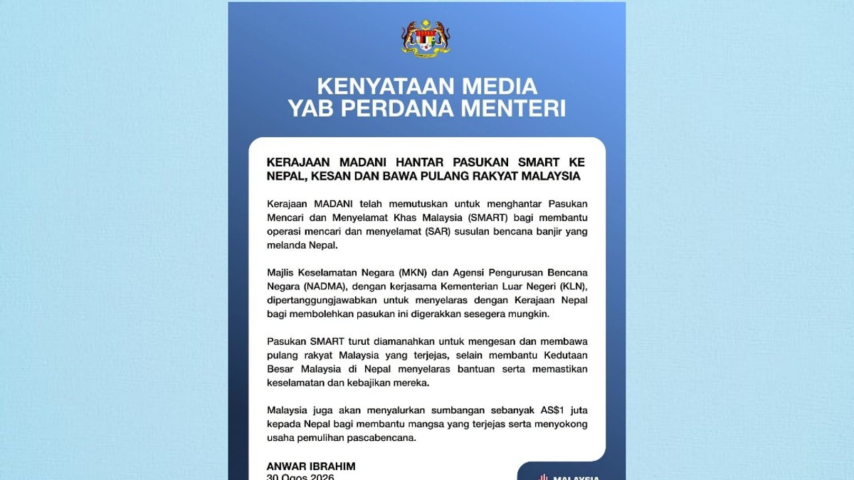 Malaysia Deploys SMART Team to Nepal, Pledges US$1 Million in Disaster Relief