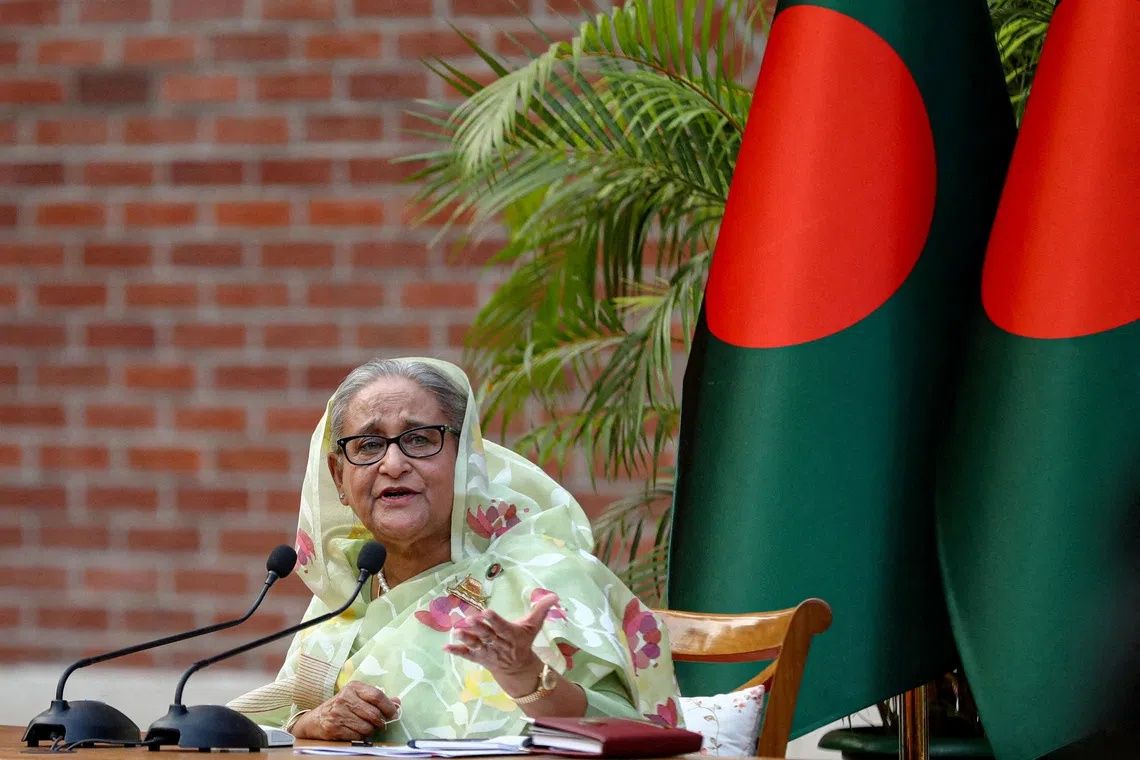 Bangladesh Urges India to Block Hasina's New Delhi Speech, Citing Fugitive Status