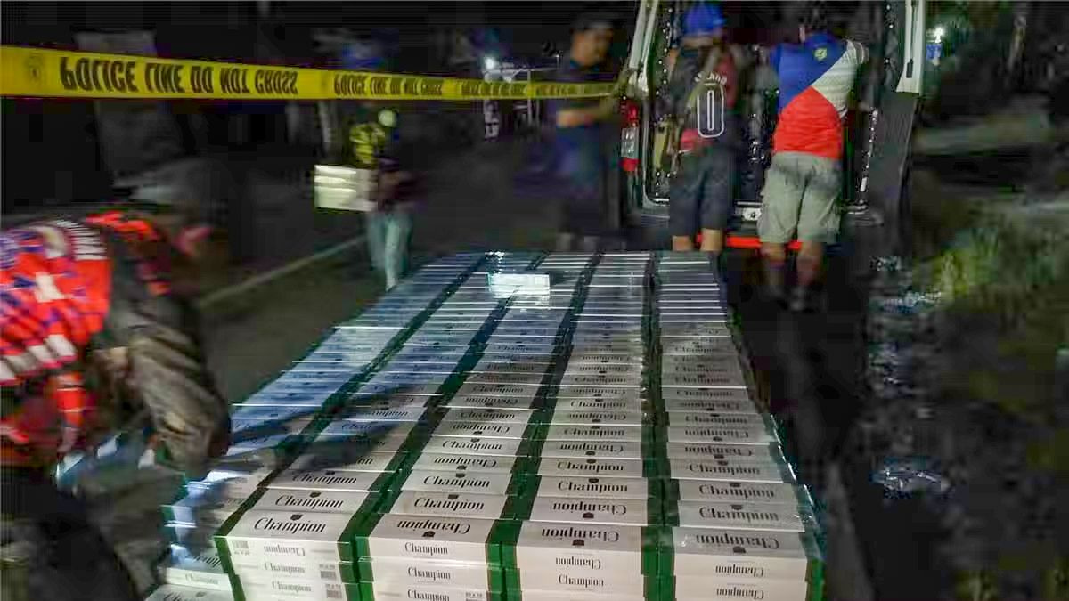 Philippine Police Officer and Businessman Held in P1.9 Million Cigarette Smuggling Case