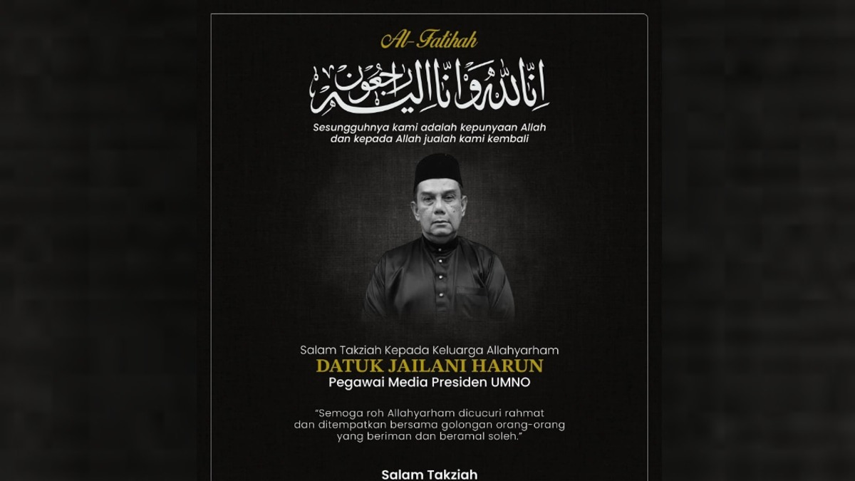 Ahmad Zahid Pays Respects to Late Jailani Harun, Veteran UMNO Media Figure