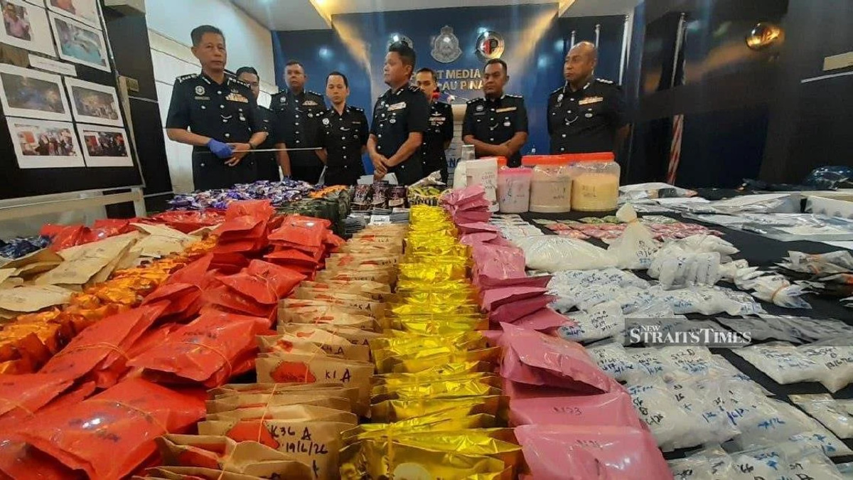 Penang Police Bust Major Drug Operation, Arrest Couple After Seizing RM9.7 Million in Narcotics