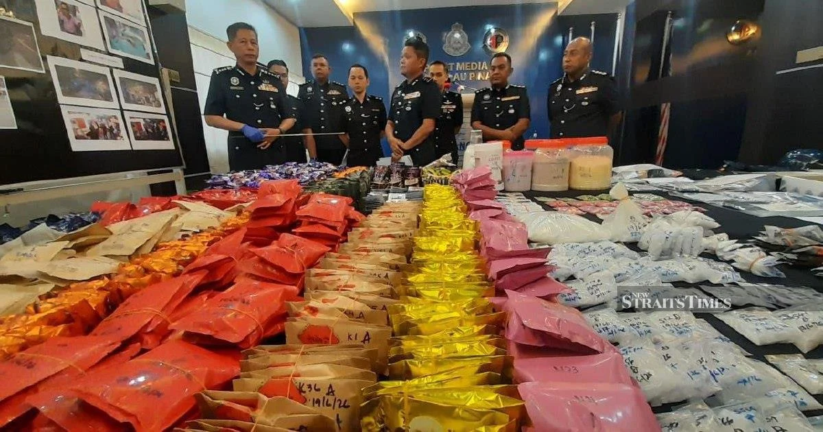 Penang Police Bust Major Drug Operation, Arrest Couple After Seizing RM9.7 Million in Narcotics