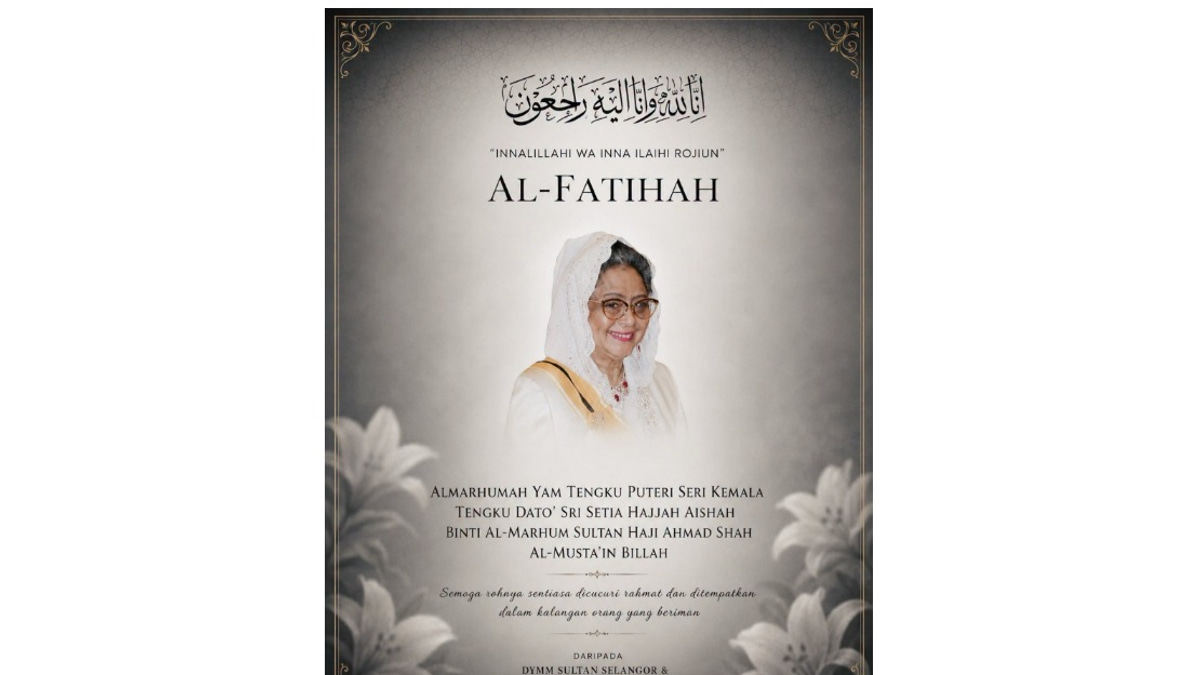 Selangor Sultan Extends Condolences to Pahang Ruler Following Sister's Death