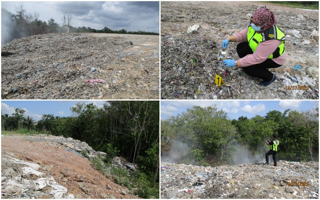 Kedah Authorities Shut Down Illegal Dumping and Open Burning Operation in Bukit Banyan