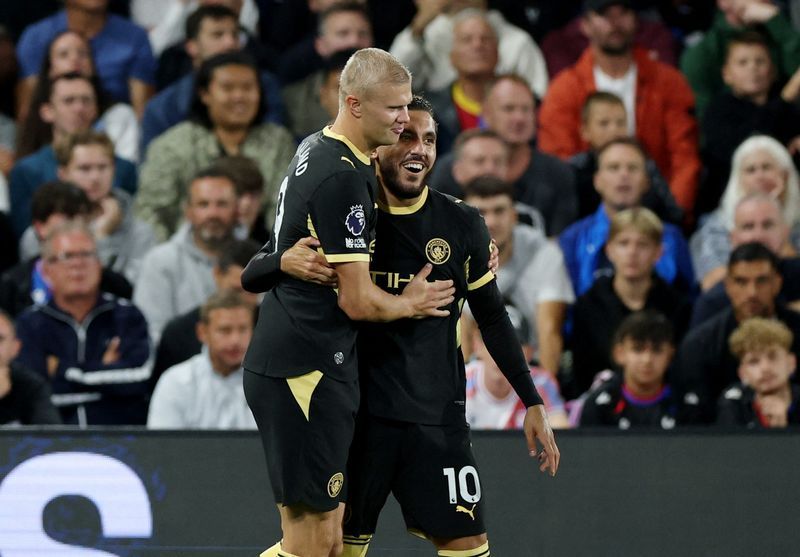 Cherki and Haaland shine as Manchester City crush Crystal Palace 4-1