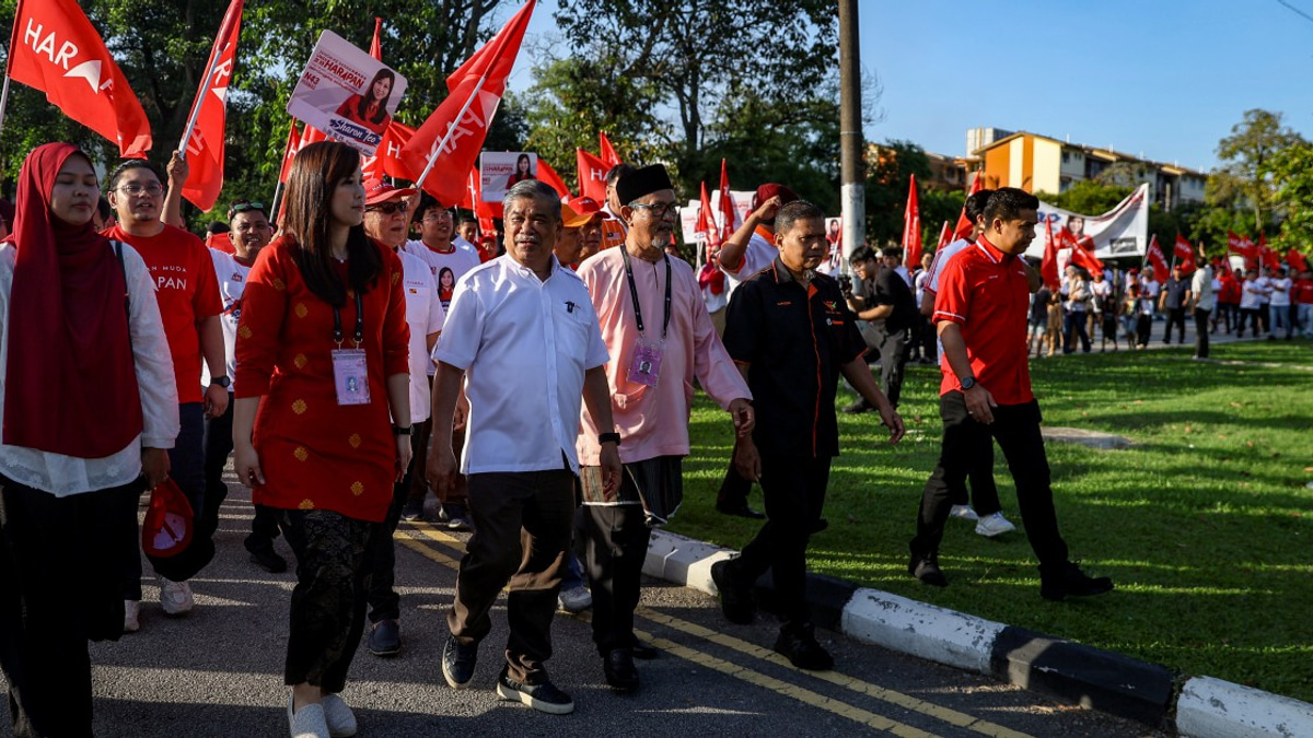 Chants of support for Pakatan Harapan greet Sharon Teo's nomination bid in Permas