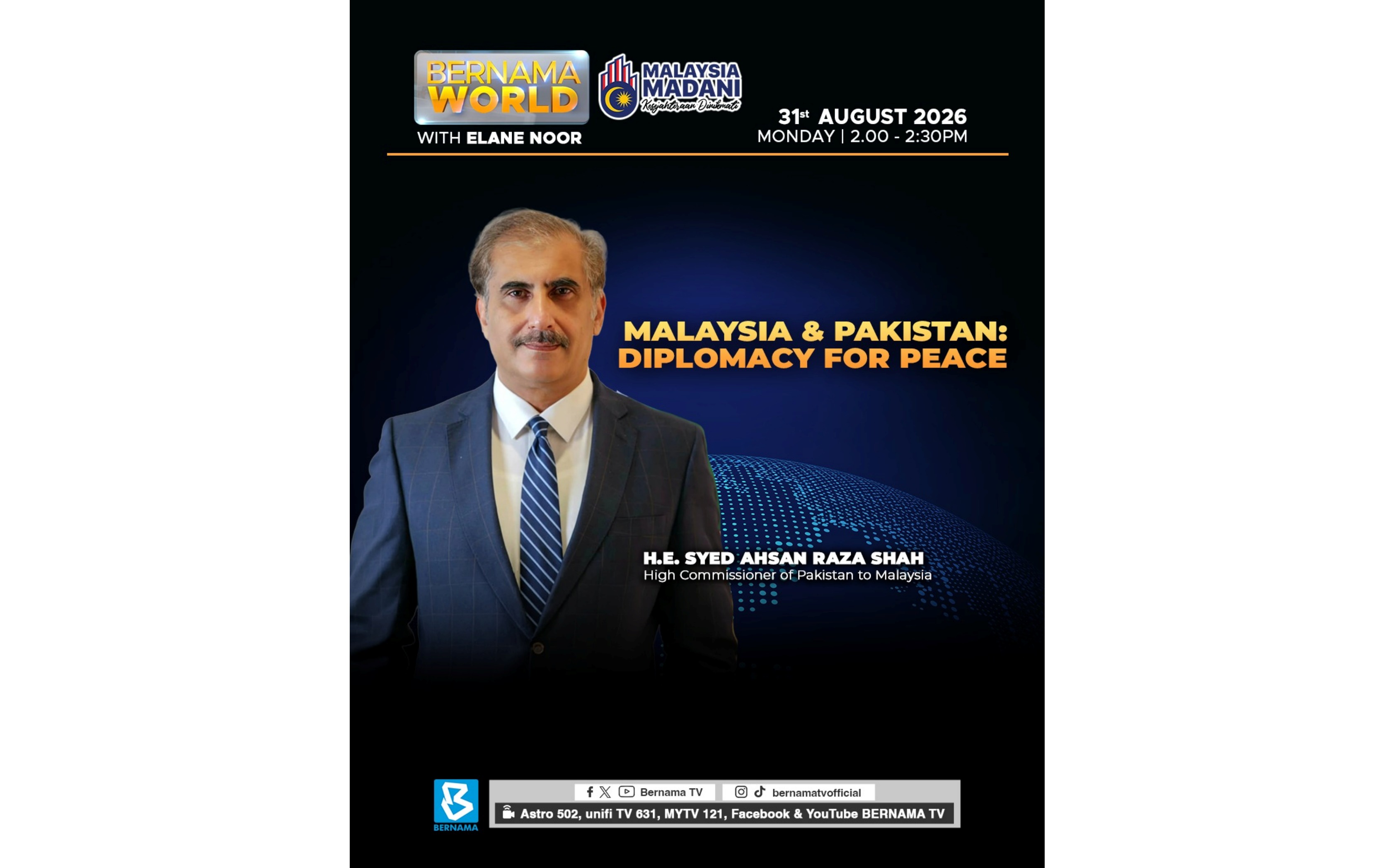 Malaysia and Pakistan Must Share Mediation Strategies Amid Rising Global Tensions, Says High Commissioner