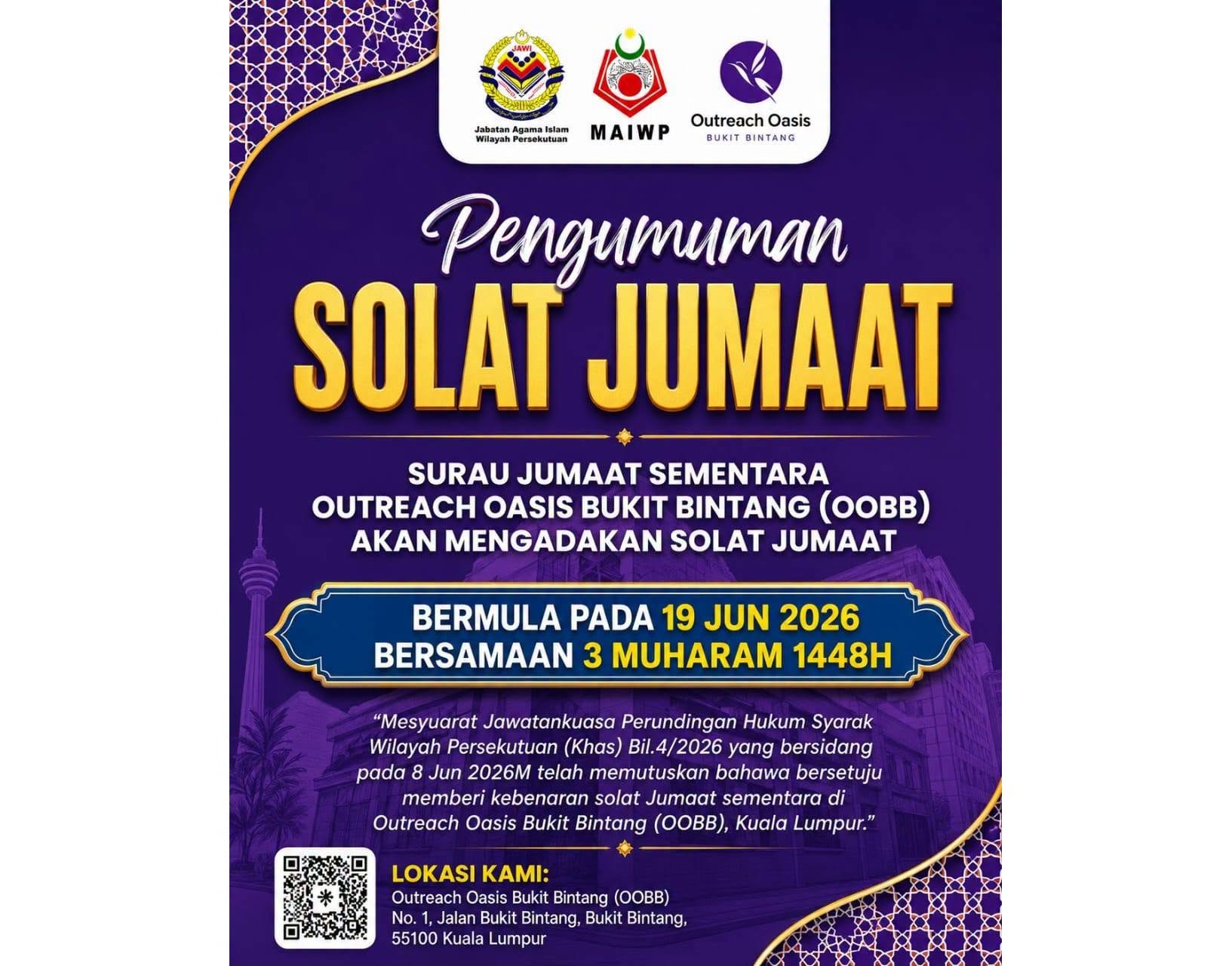 Bukit Bintang Gets Temporary Friday Prayer Facility As Permanent Surau Takes Shape