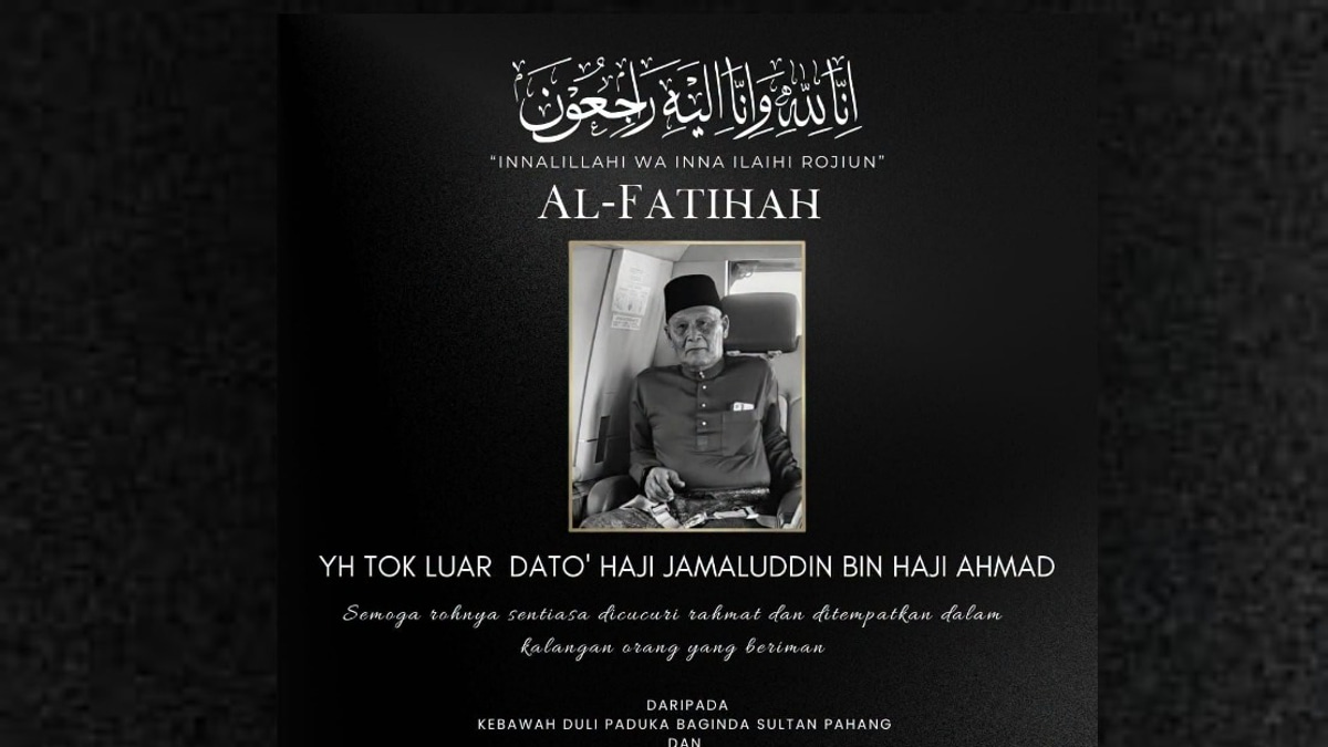 Pahang Sultan and Tengku Ampuan Mourn Passing of Tok Luar Datuk Jamaluddin Ahmad