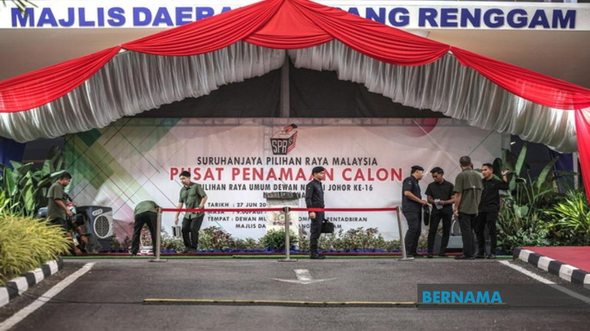 Johor's 16th State Election Kicks Off as 56 Nomination Centres Open