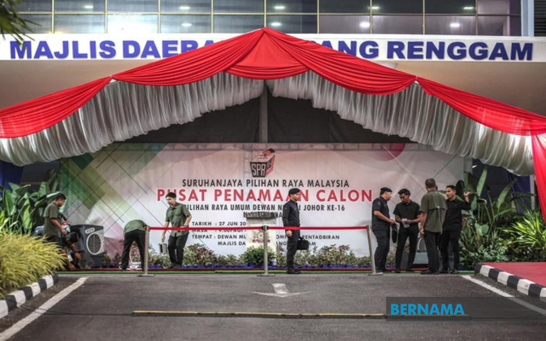Johor's 16th State Election Kicks Off as 56 Nomination Centres Open