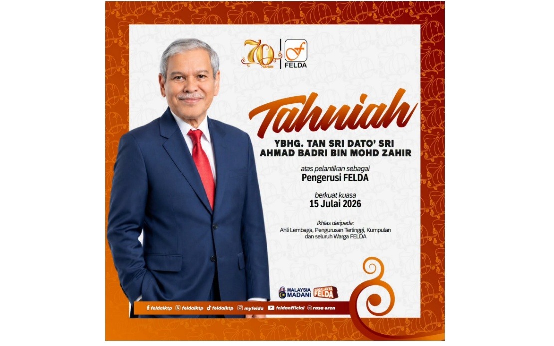 Tan Sri Ahmad Badri Takes Helm at FELDA as New Chairman