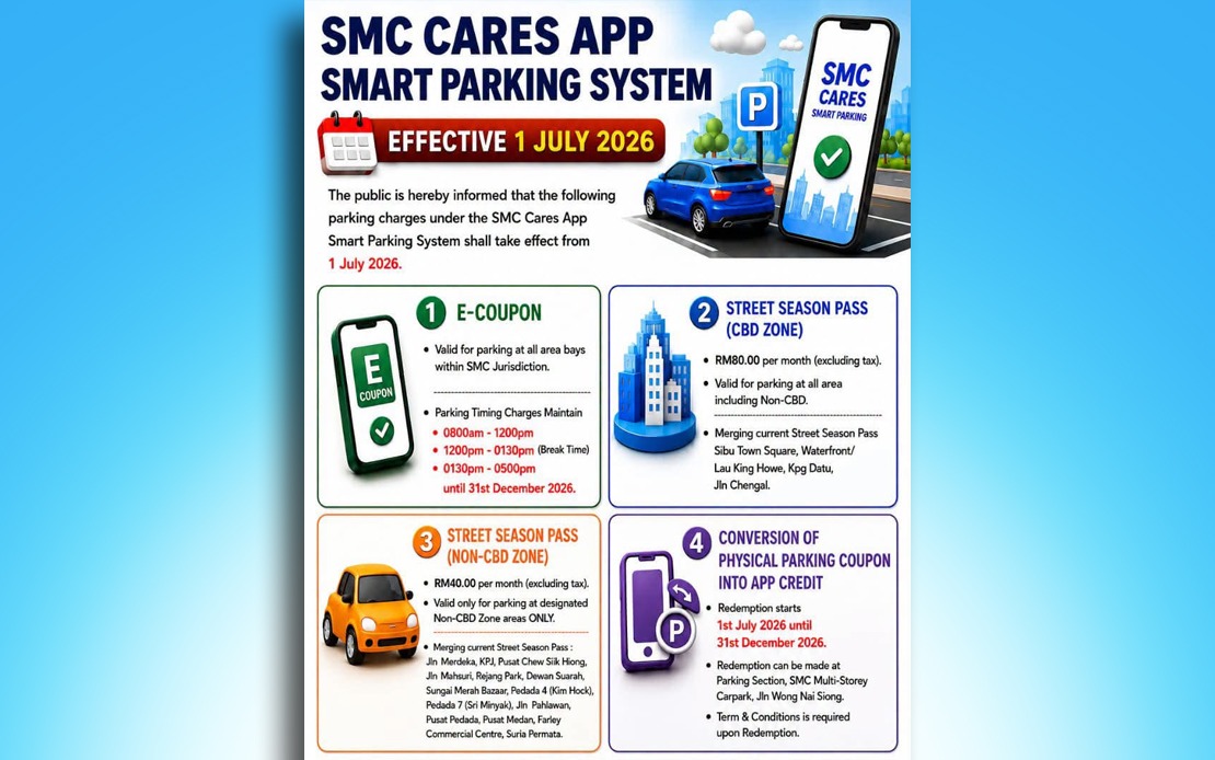 Sibu Council Softens Smart Parking System With Grace Period and Senior Citizen Benefits