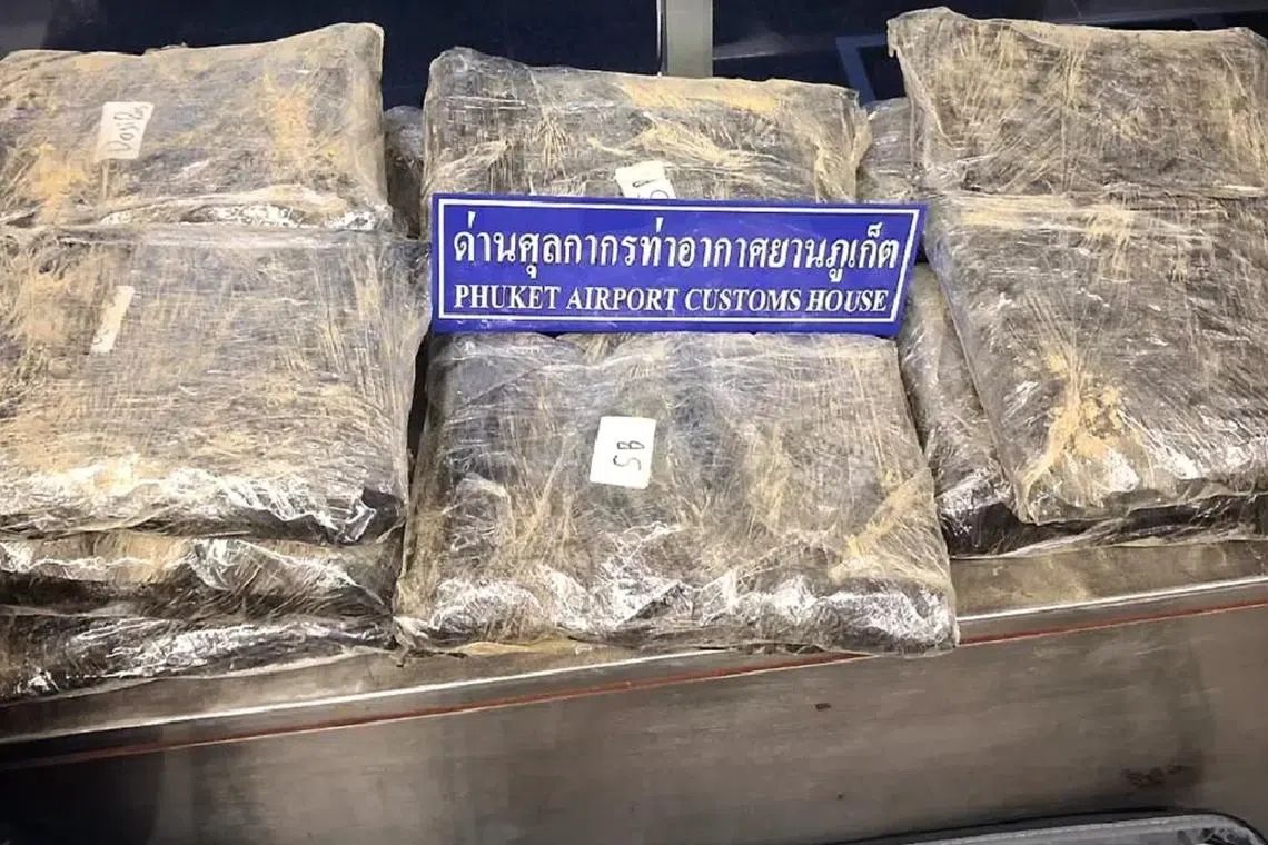 Two women caught smuggling 32kg of cannabis through Phuket airport
