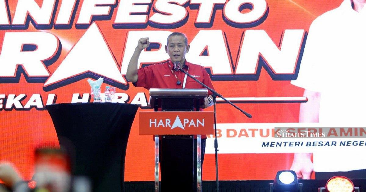 Aminuddin accuses BN of plagiarising PH's tested policies in Negri Sembilan campaign