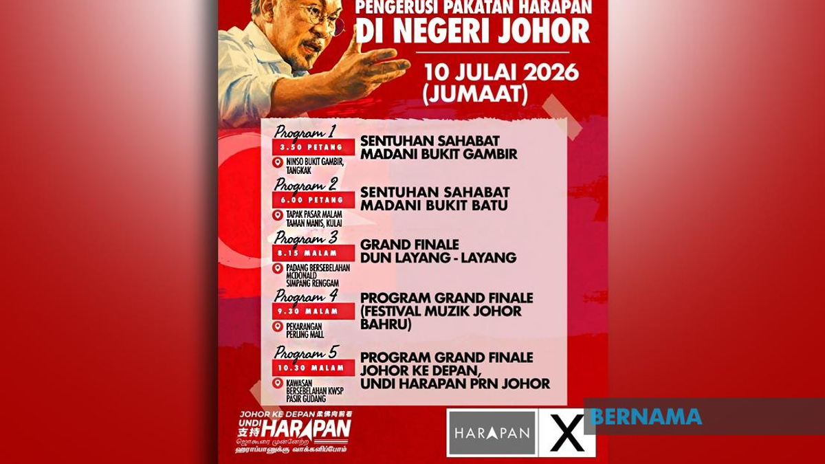 Anwar Ibrahim Launches Final Push Across Johor as State Election Enters Closing Hours