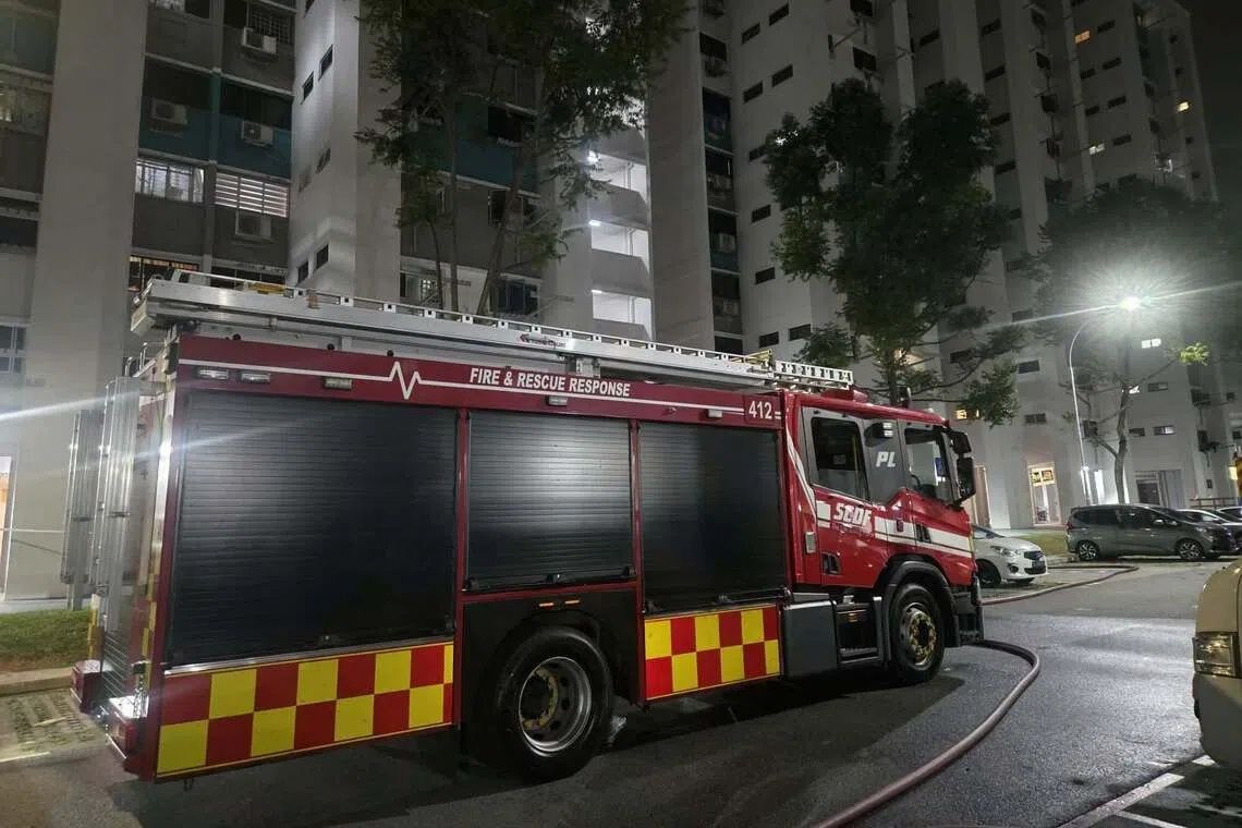 One dead, 50 evacuated after early-morning fire at Jurong East HDB block in Singapore