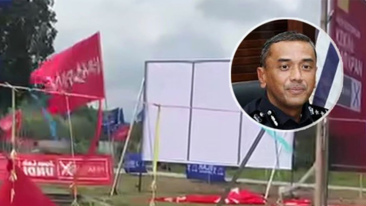 First arrest in Negri Sembilan state election for destruction of campaign flags