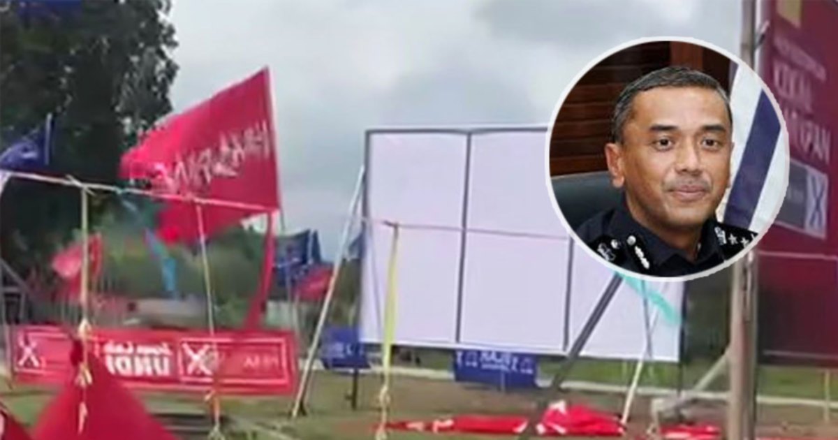 First arrest in Negri Sembilan state election for destruction of campaign flags