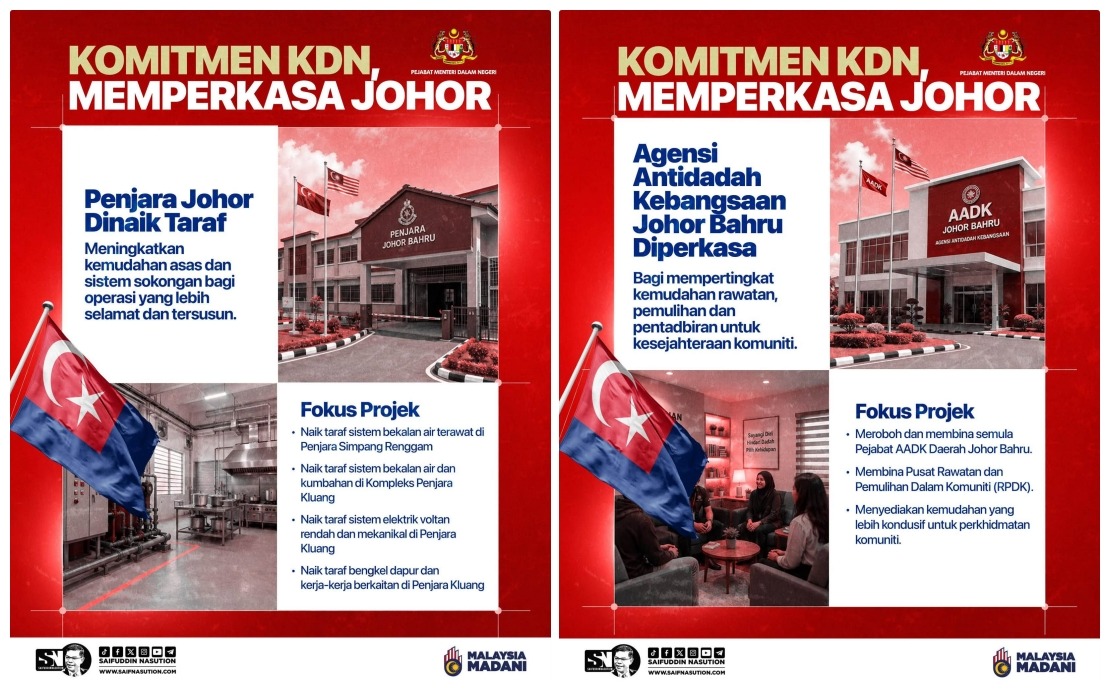 Home Ministry Launches Major Infrastructure Drive Across Johor's Security and Public Services