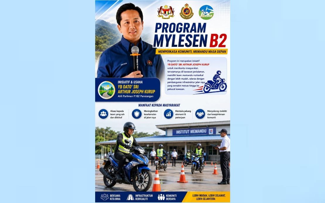 MyLesen B2 Programme Returns to Pensiangan, Bringing Motorcycle Licencing to Sabah's Rural Communities