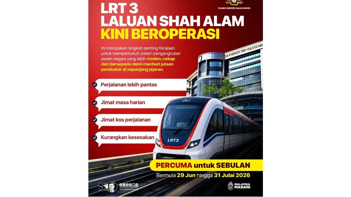 LRT3 Shah Alam Launch Signals MADANI Government's Push for Integrated Urban Transport