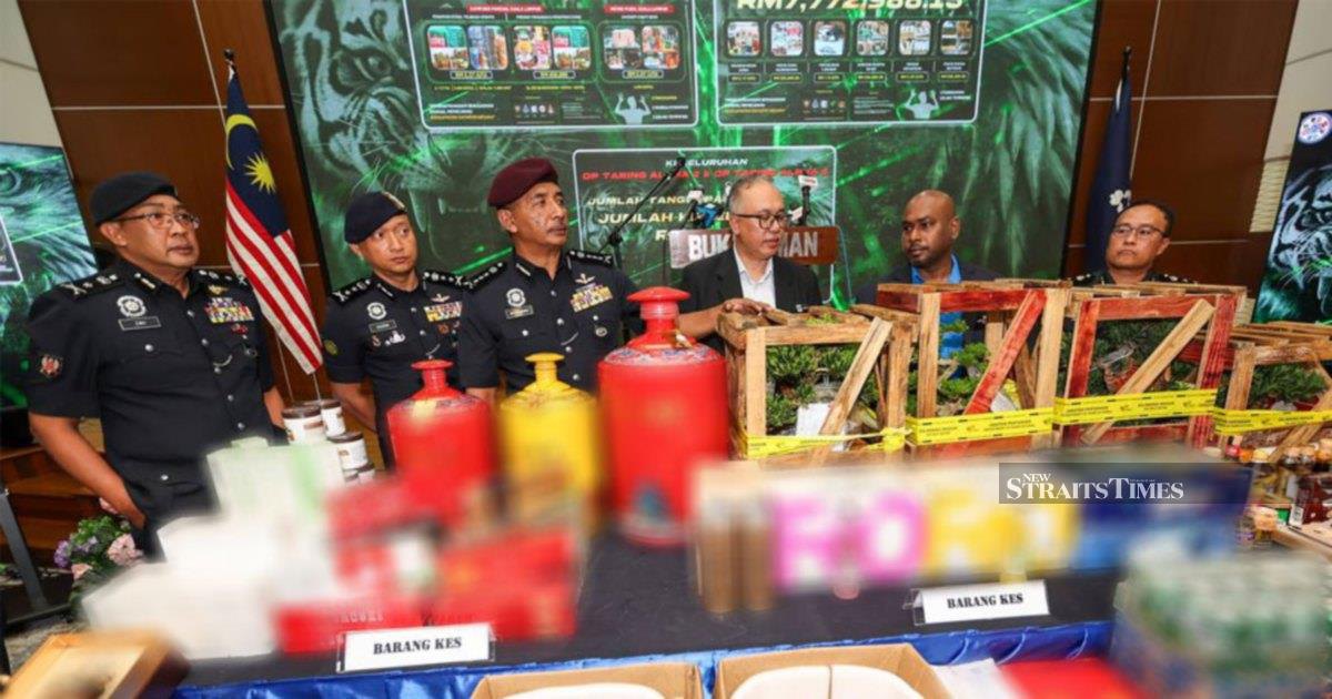 Five Arrested as Police Smash Two Major Smuggling Rings, Seize RM12.8mil in Contraband