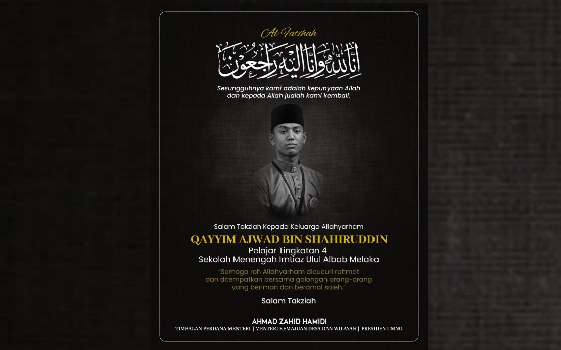 Ahmad Zahid Mourns Death of Student Injured in Melaka Road Accident
