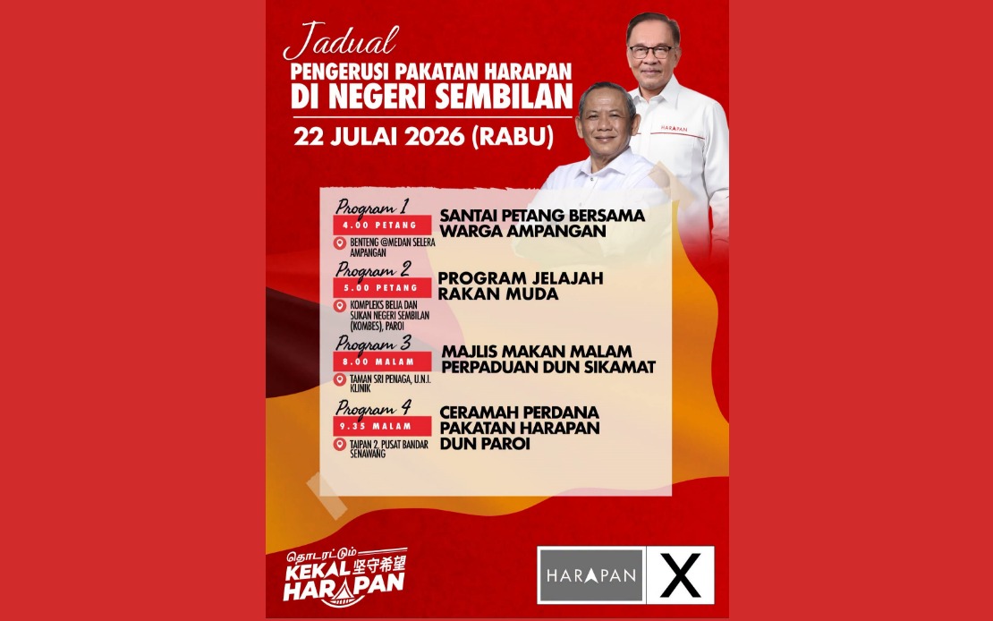 Anwar Launches Intensive Campaign Push in Negeri Sembilan Ahead of August State Election