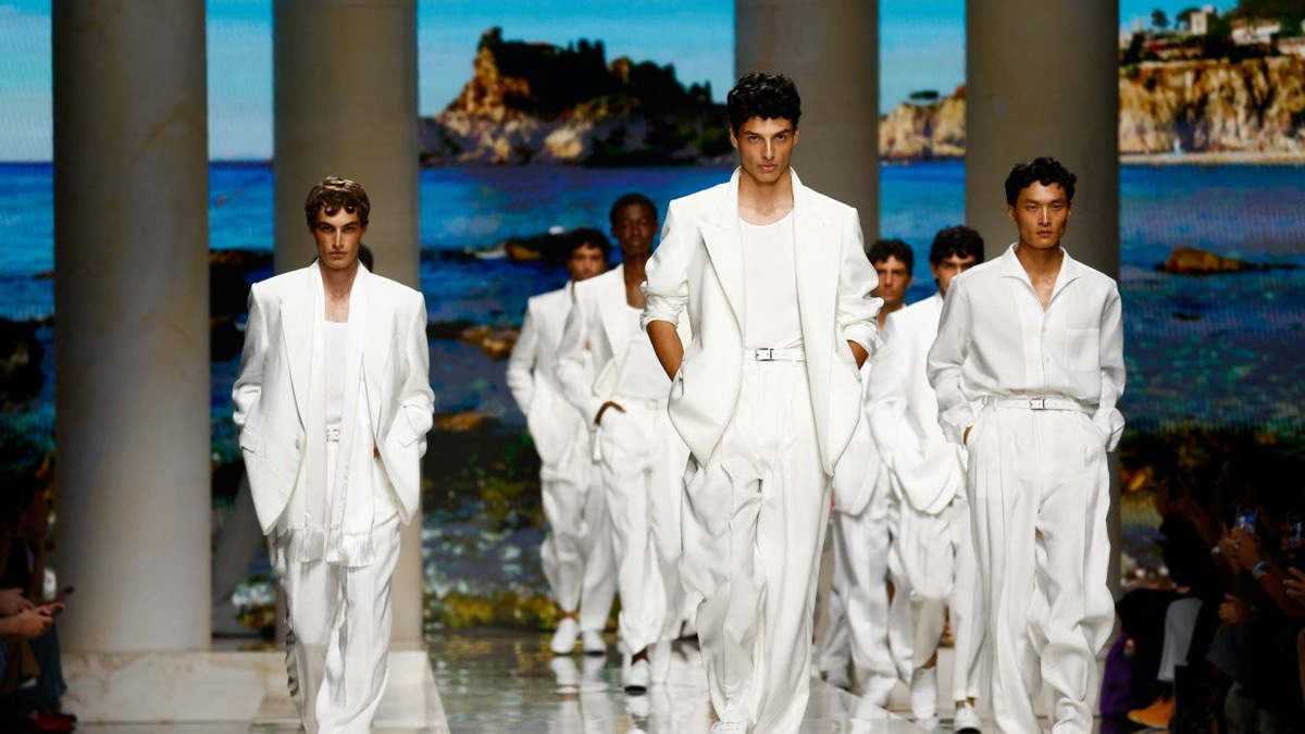 Milan's menswear shows restraint as designers navigate uncertainty with lighter silhouettes