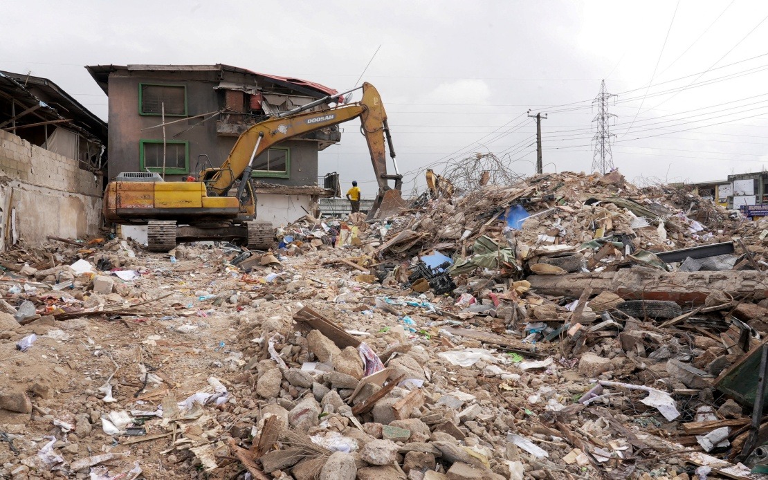 Nine Dead, 27 Rescued After Three-Story Building Collapses in Lagos