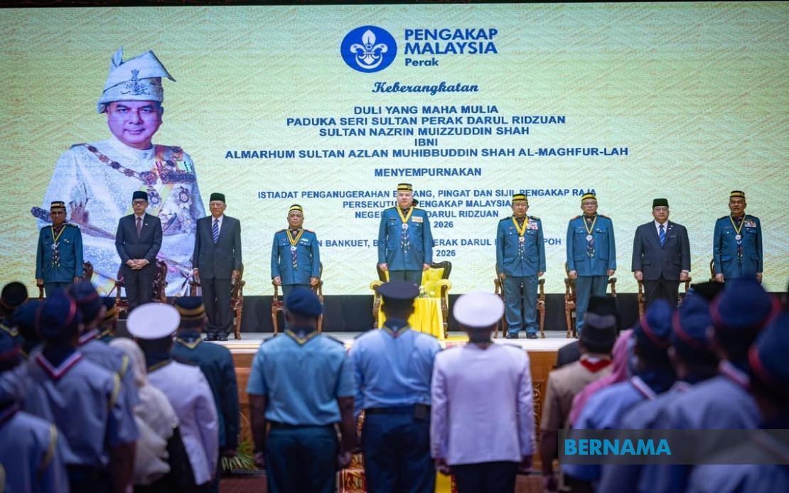 Sultan Nazrin Presides Over Perak Scouts' Awards Ceremony as Organisation Charts Modernisation Course